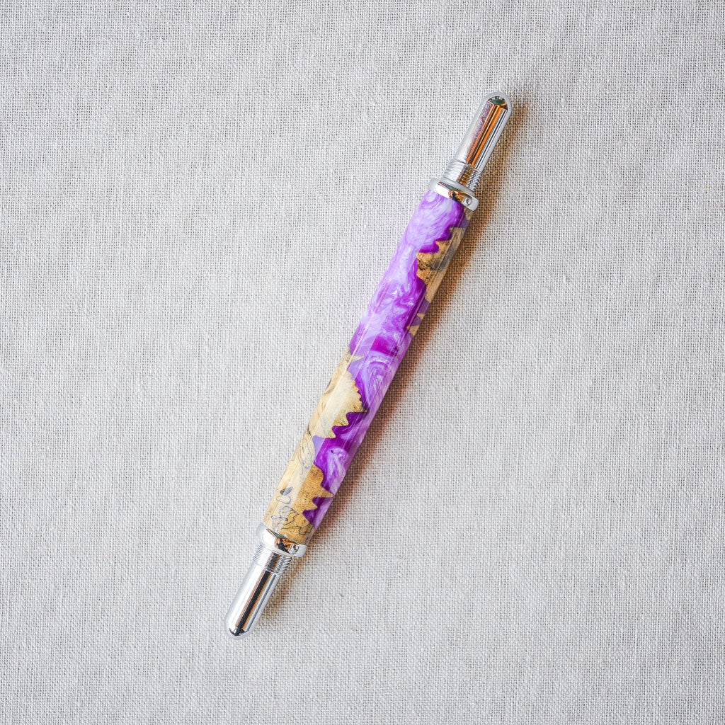 Double Ended Seam Ripper - Grape Swirl